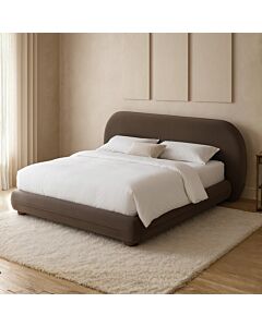 سرير كينغ إيما 180x200 - بني غامق