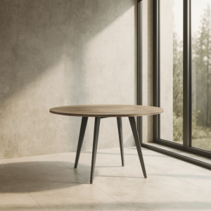 طاولة اجتماع دايرية لون بني مقاس 120-76 الموديل sq-1756