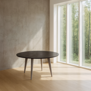 طاولة اجتماع دائرية اللون - بني محروق مقاس - 120-75 الموديل - CIRCLE TABLE