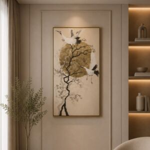 لوحة جبسية 150x90 سم بيرد - برواز أسود