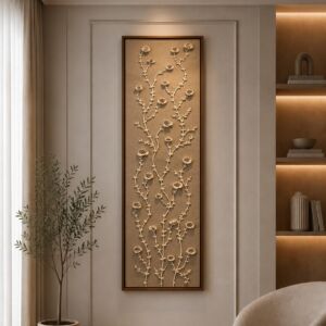 لوحة جبسية 40x220 سم رايا - برواز شامبين
